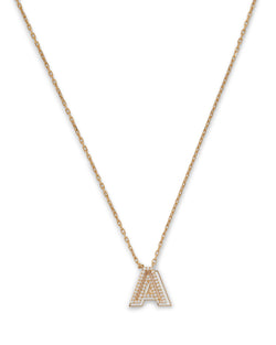 Silhouette 18K Gold Letter Necklace