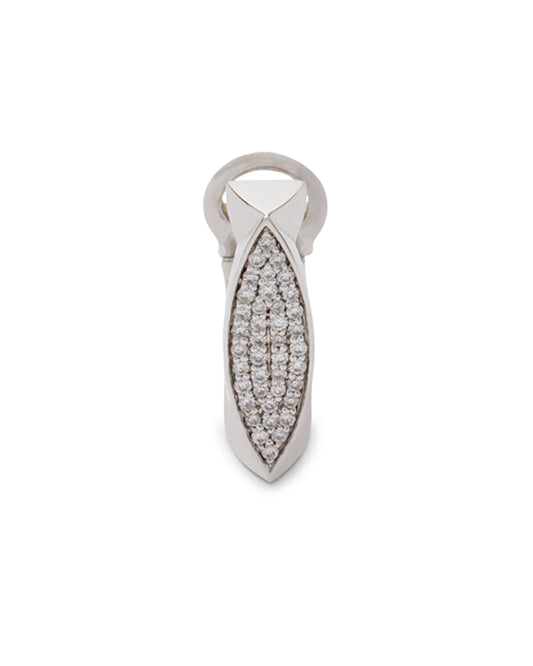 Unstoppable Medium Ear Cuff With Diamond Frosting