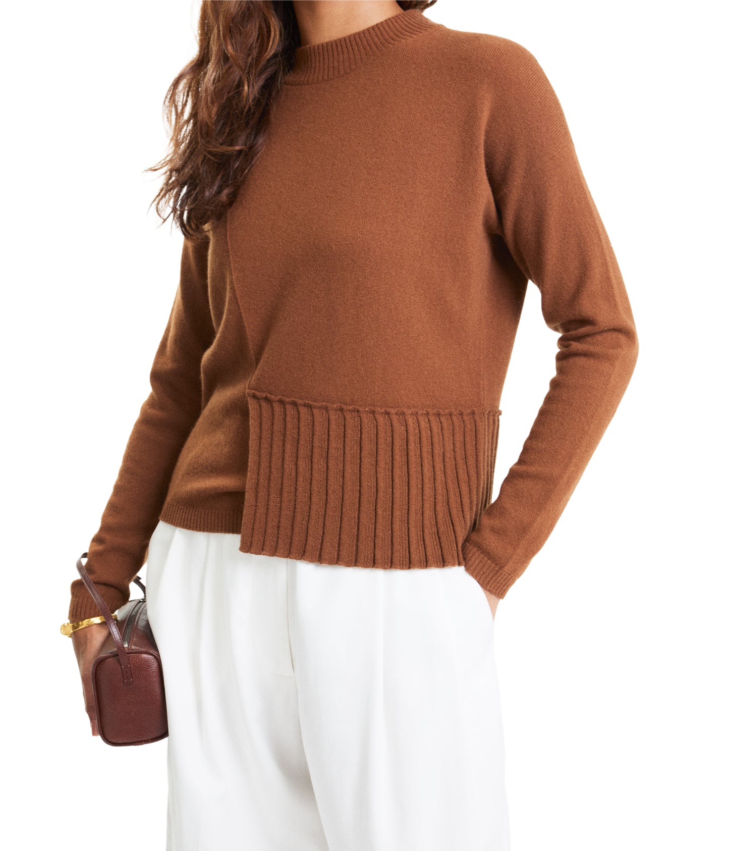 Syrup Cashmere Sweater With Pleats