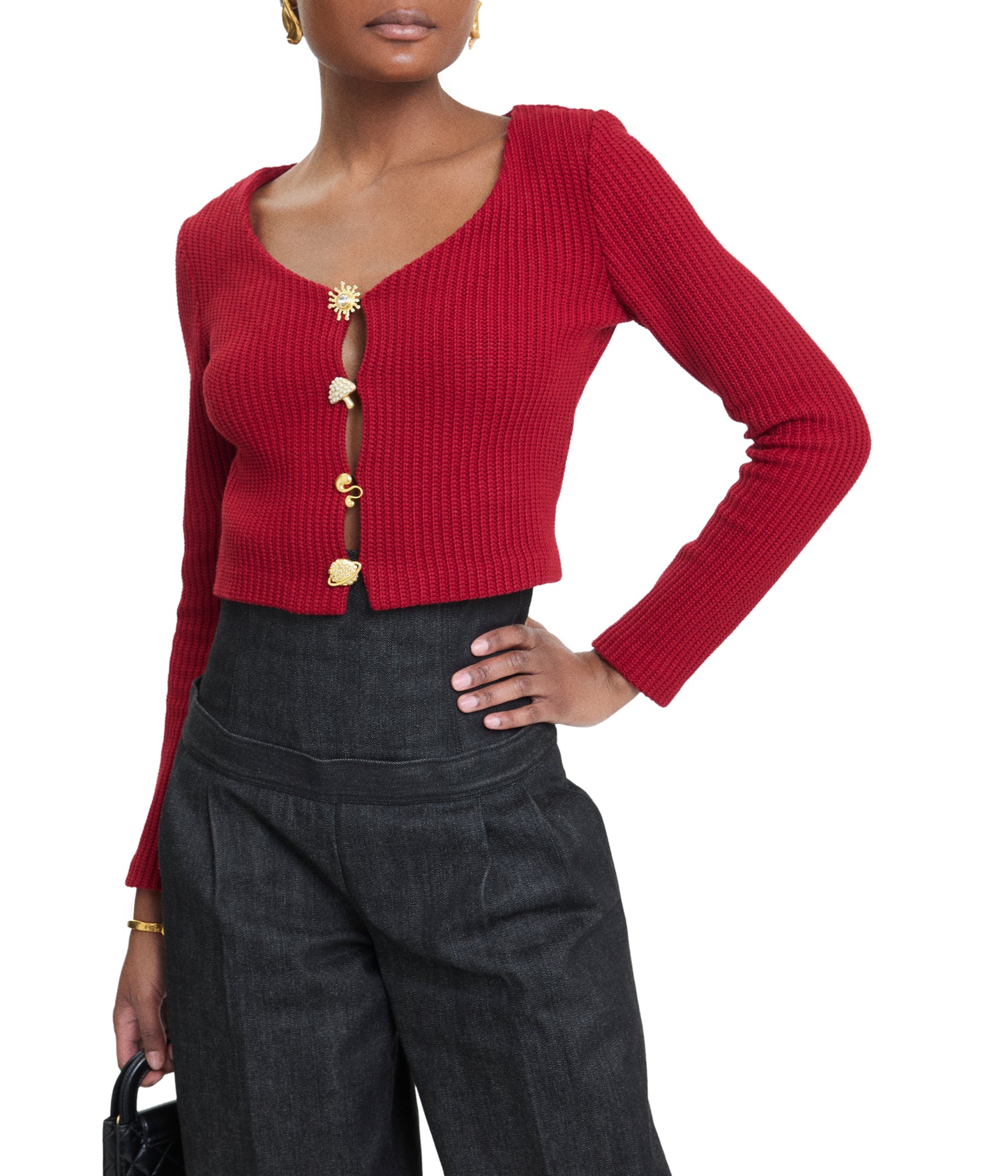 Cherry Luxe Knit Cardigan