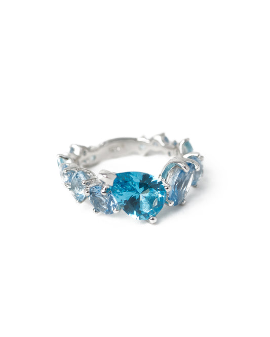 Baby Blue Nova Starburst Ring