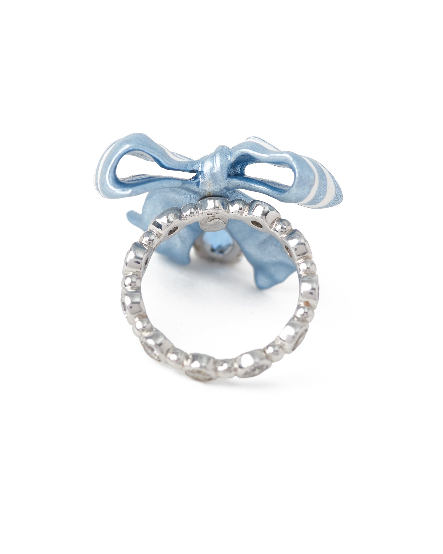 Aqua Bardot Bow Ring