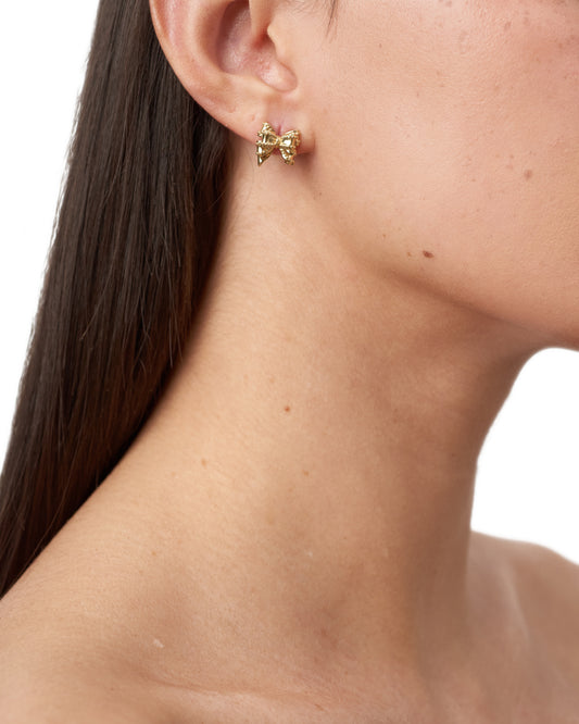Mini Golden Bow Earrings