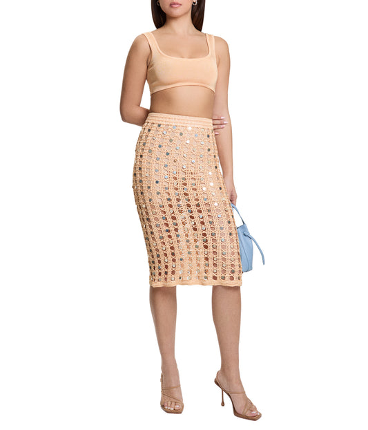 Embellished Crochet Skirt