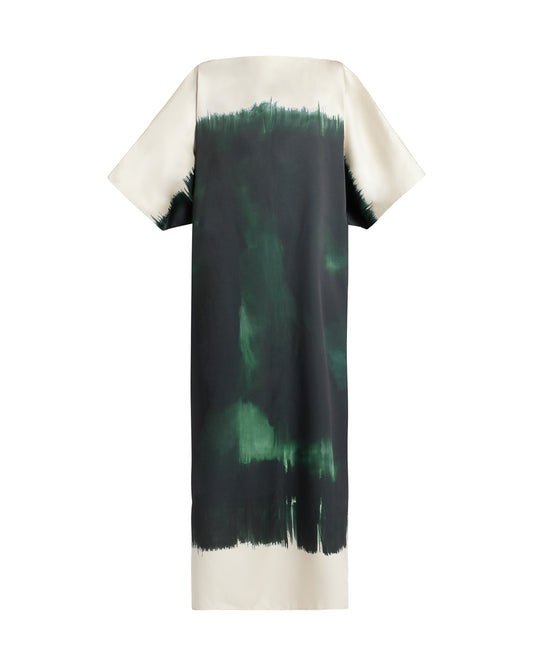 Satin Dye Printed Dress