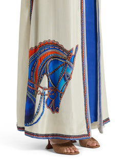 Abaya With Feather Cuffs