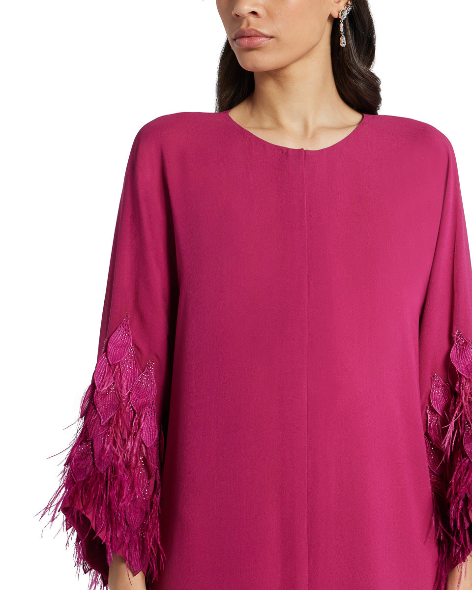 Kaftan With Feather Detail