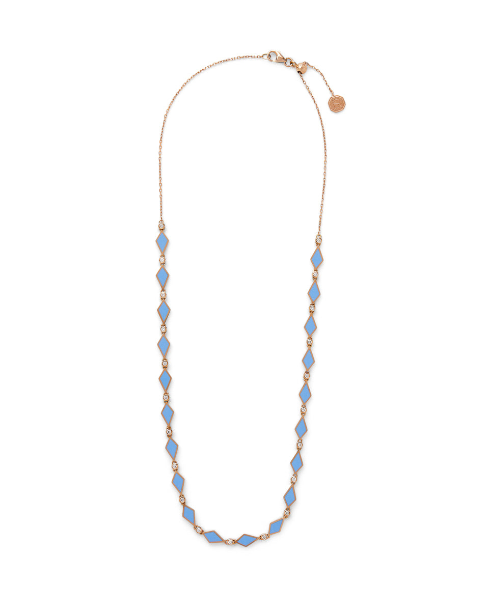 18k Gold Reversible Mosaic Necklace With Enamel