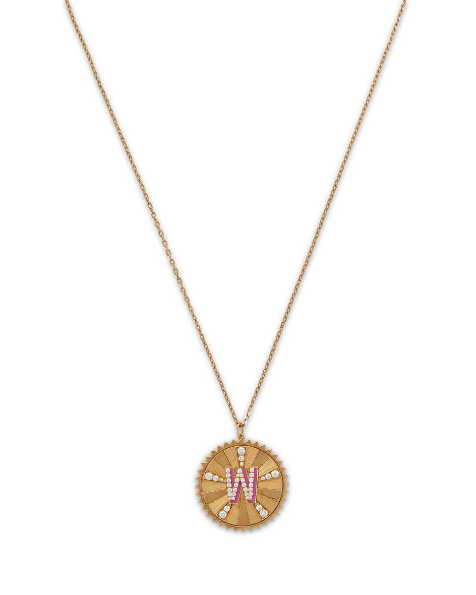Silhouette 18K Gold Coin Necklace