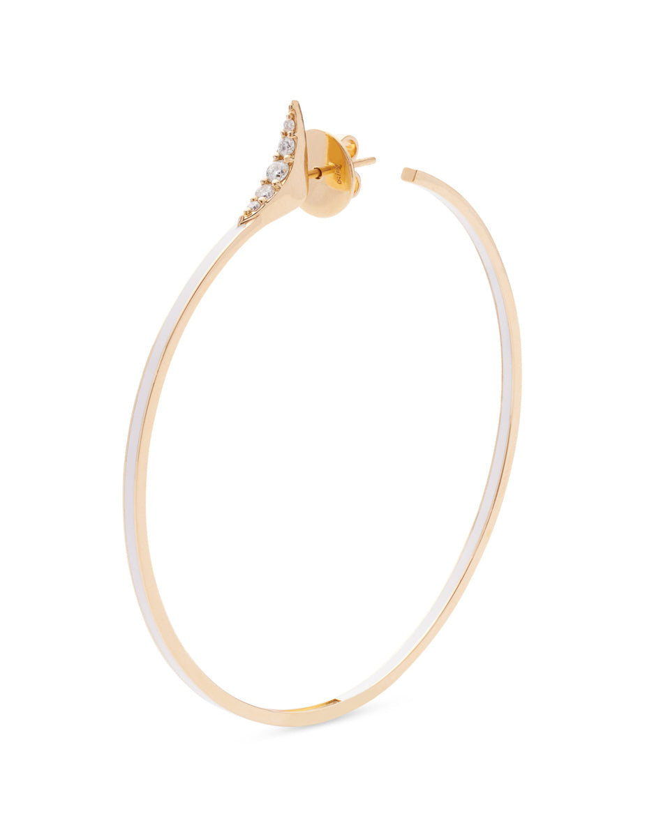 Unstoppable Maxi Hoops With Outer Enamel