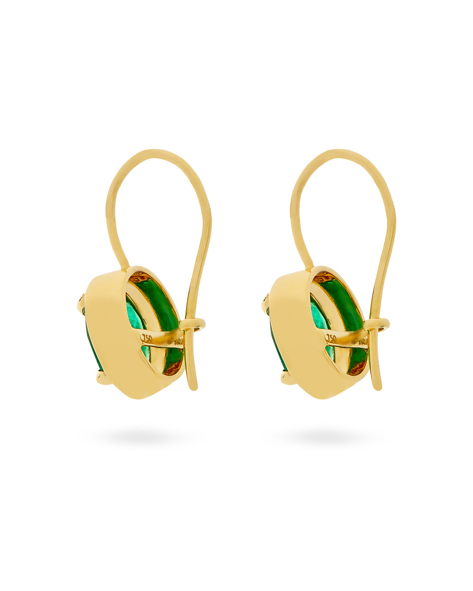 Capsule Emerald Hook Earrings