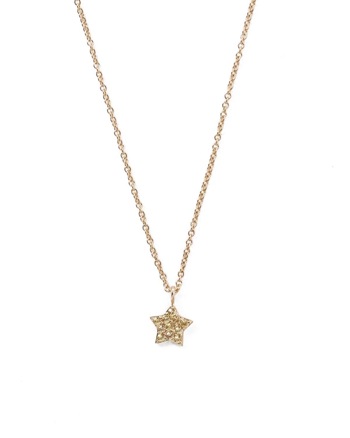 Mini Yellow Sapphire Star Necklace