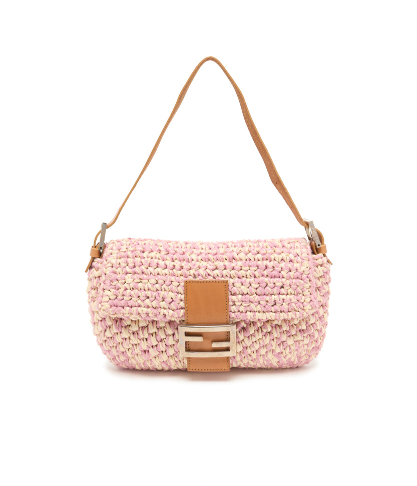 Pre-Owned Fendi Crochet Baguette Shoulder Bag