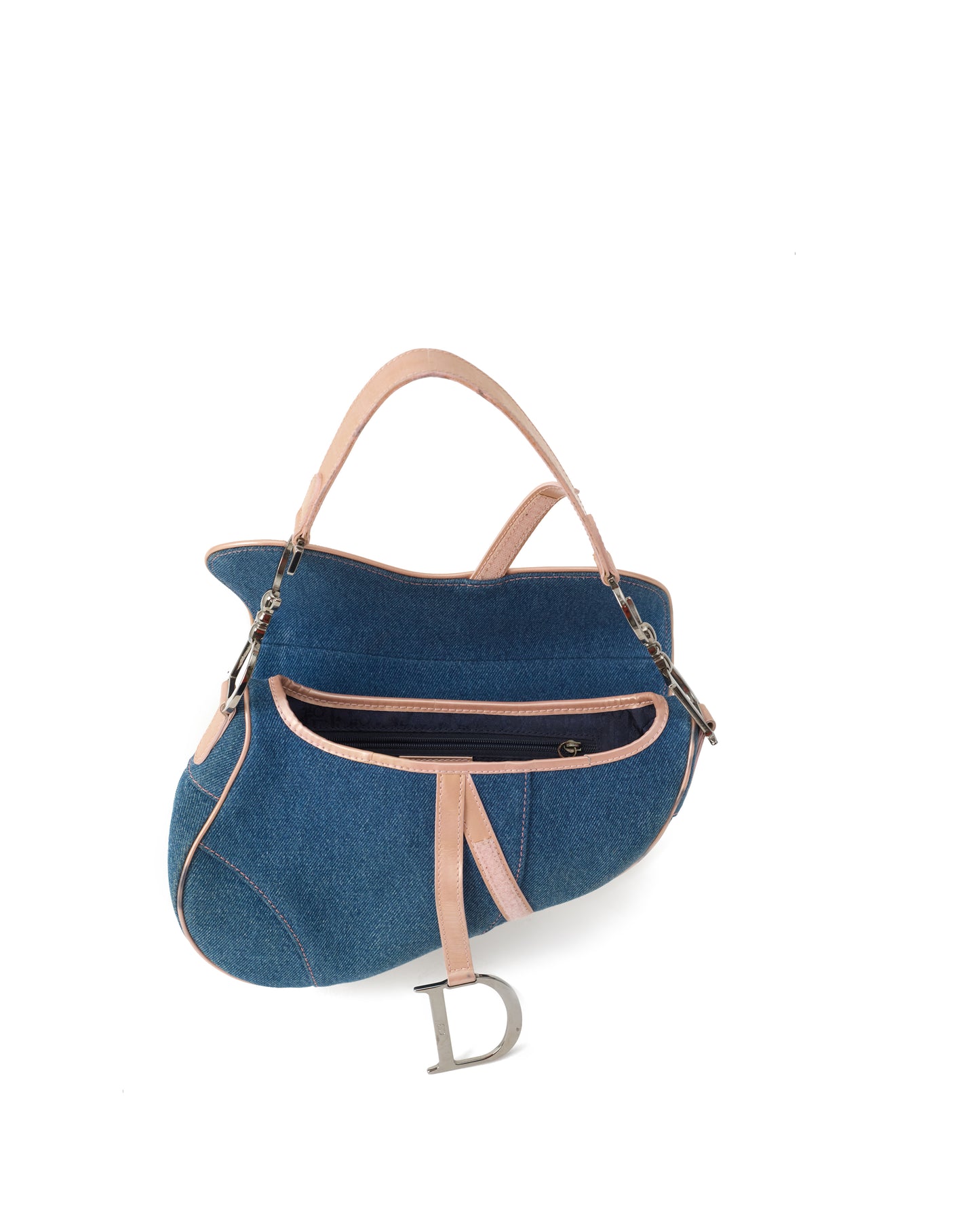 Pre-Owned Christian Dior Denim Saddle Bag