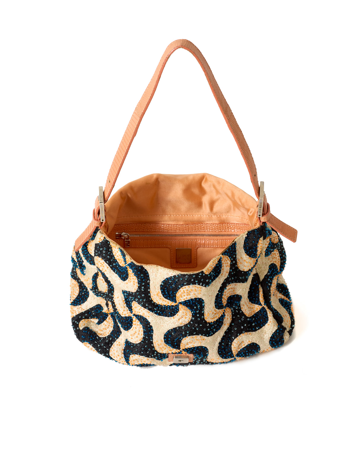 Pre-Owned Fendi Beaded Swirl Mama Baguette Bag