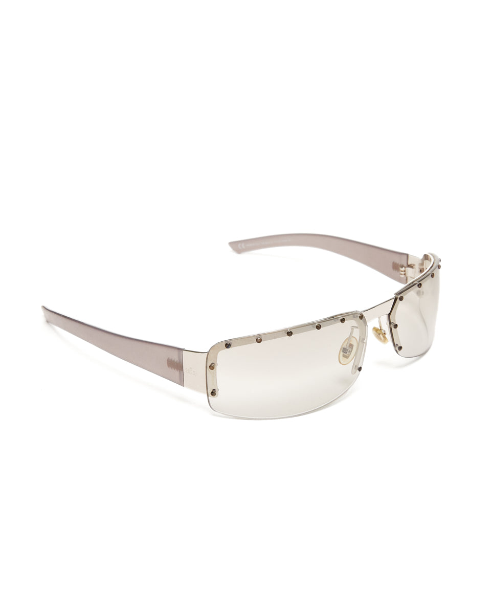 Pre-Owned Oval Clear Lens Sunglasses