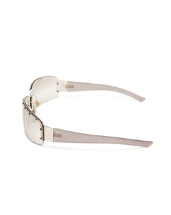 Pre-Owned Oval Clear Lens Sunglasses