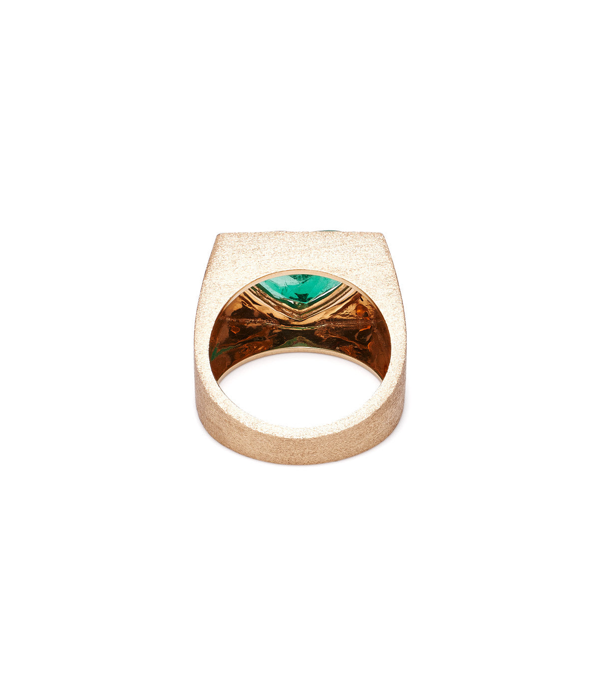 The emerald queen 18K yellow gold ring