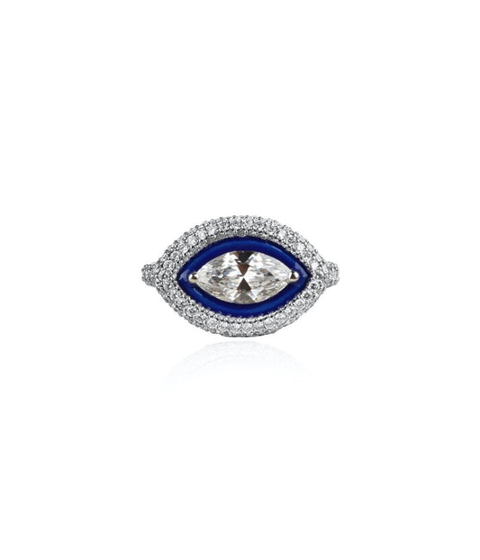 The Marquise Eye 18K White Gold Ring
