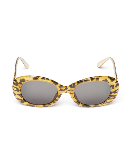 Pre-Owned Round Leopard Print Sunglasses