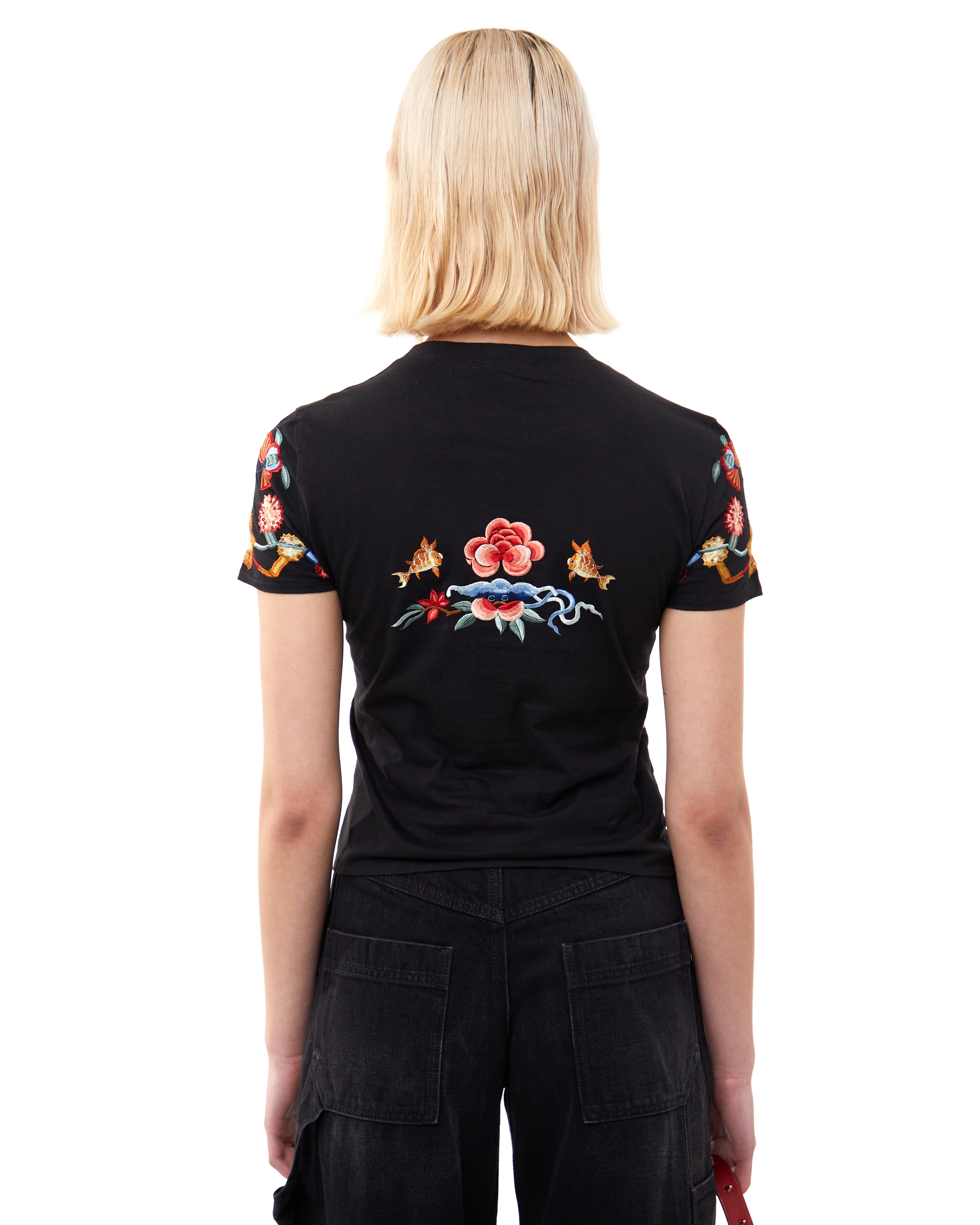 Dior Mens Sorayama T Shirt Size Large Black Red Cotton Floral Flower Robot  Print  eBay
