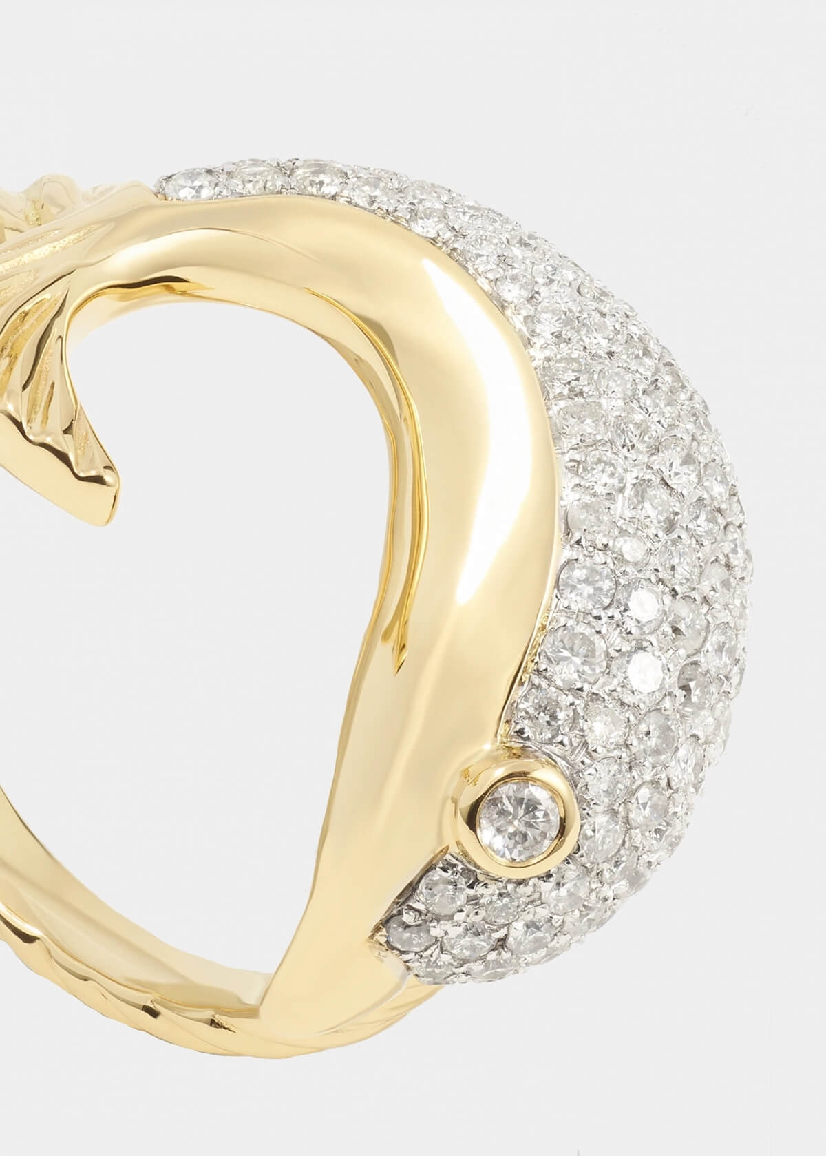 Bague Dauphin 18k yellow gold diamond ring