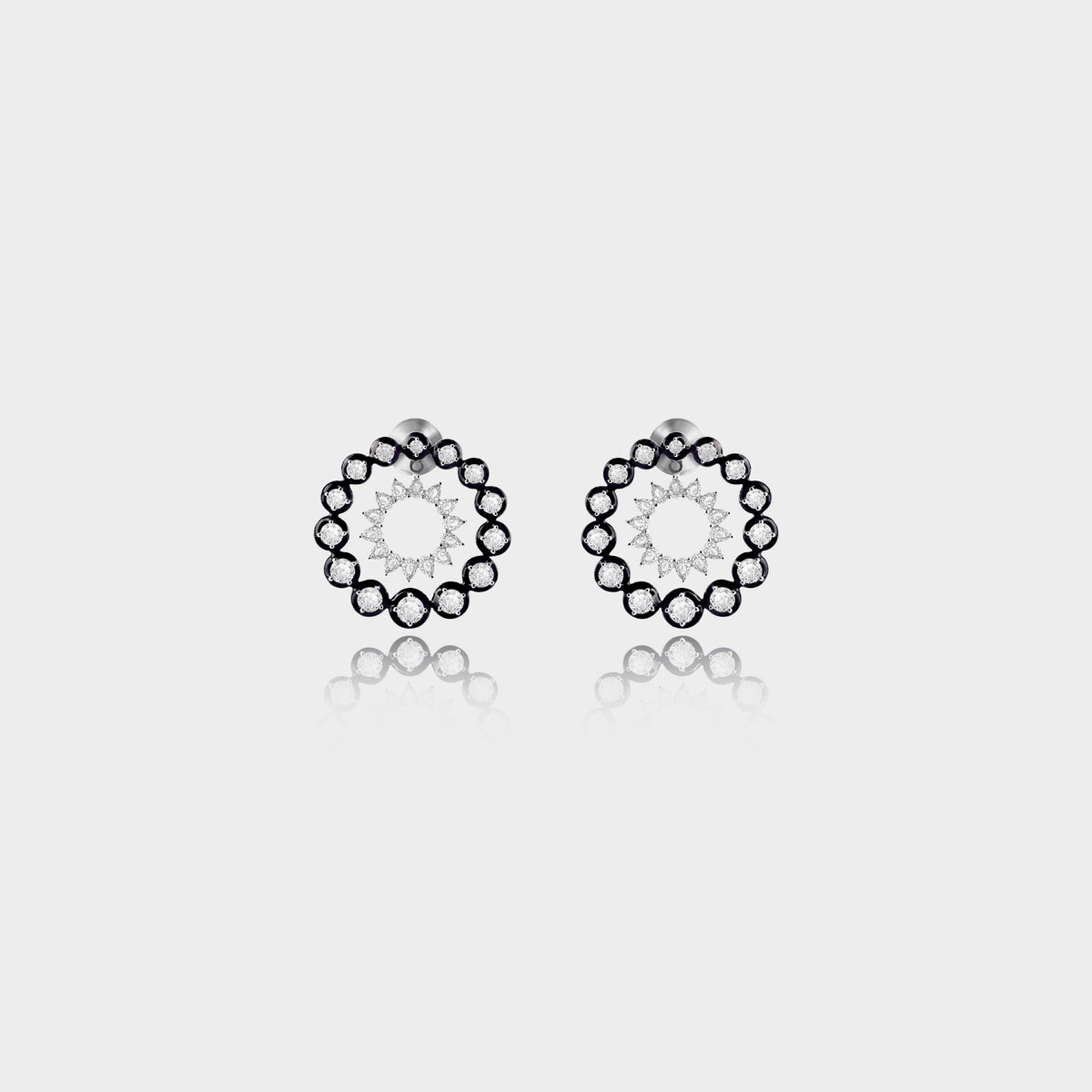 Orbit 18K White Gold Diamond Earrings