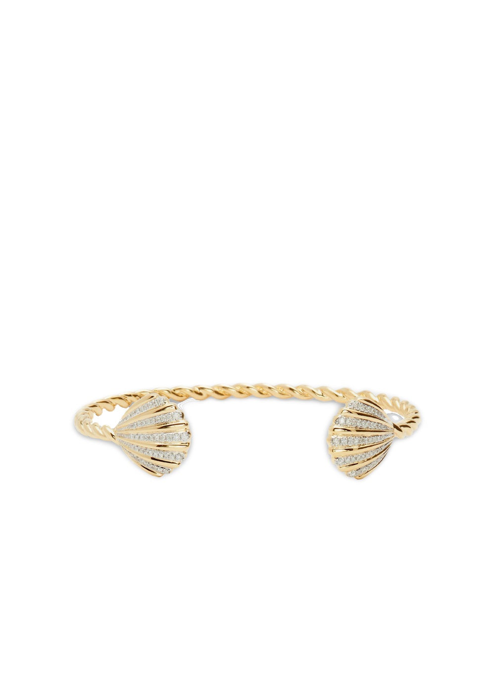 Coquillage 18k yellow gold diamond bracelet
