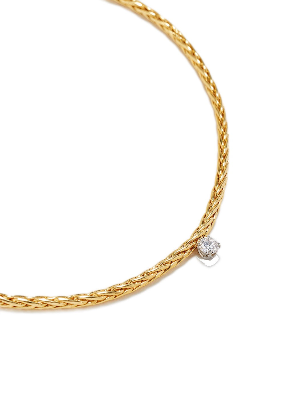 Maille Palmier 18k yellow gold diamond necklace