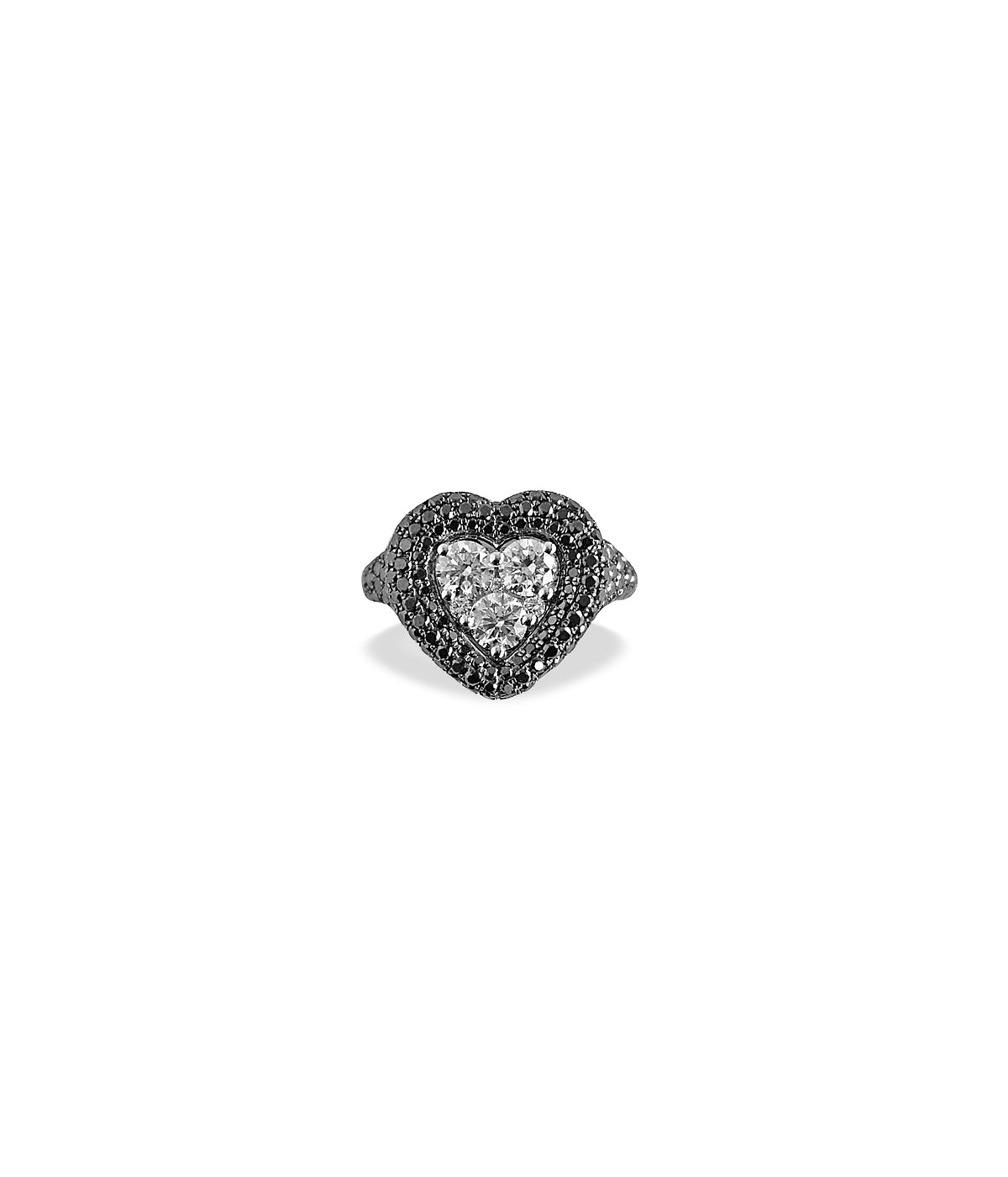 The Manaal 18k white gold diamond pinky ring